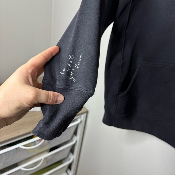 ATHLETA GIRL RETROACTIVE HALF ZIP Black Sweatshirt - Picture 7 of 9